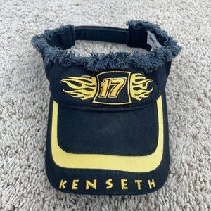 Matt Kenseth #17 Visor Rousch Racing Nascar Black Yellow Frayed‎ Adjustable Cap